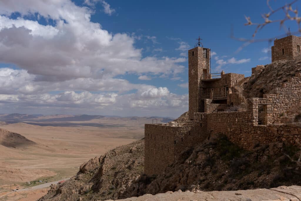 Sunny day at Mar Musa monastery in Syria