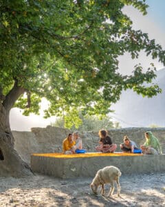 Tour guests in Chatorkhand Village, Ishkoman Valley, Pakistan