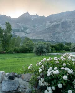 View of the Hindu Kush mountains from Ishkoman Valley on a Pakistan 4x4 adventure tour